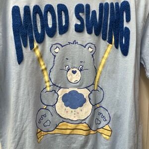 Freeze Men's Small Care Bears Mood Swing Grumpy Bear T-Shirt Letterman Letters